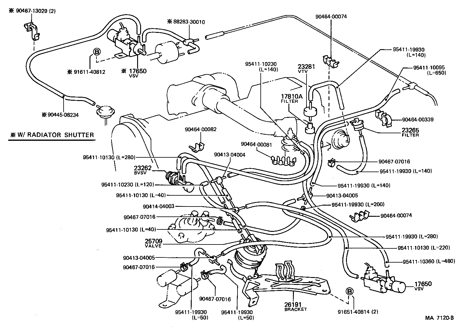 17341-70100 HOSE, NO.1(FOR IDLE-UP) product image
