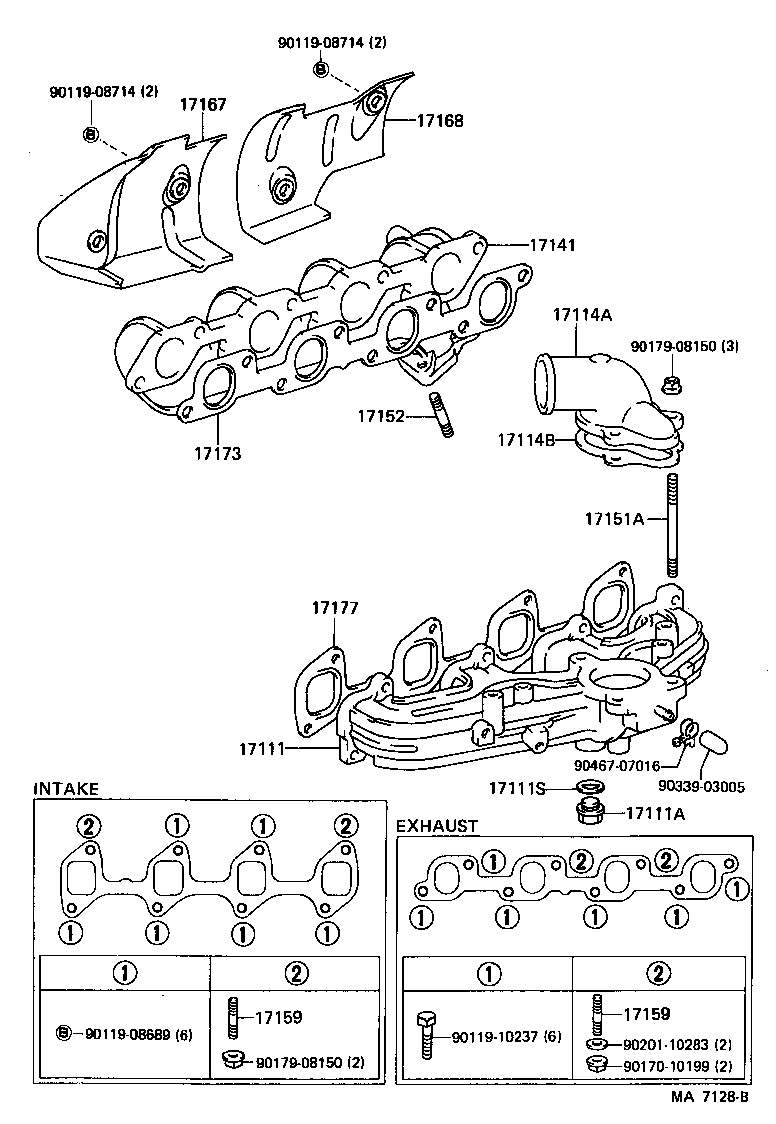 17114-54090 FLANGE, INTAKE product image