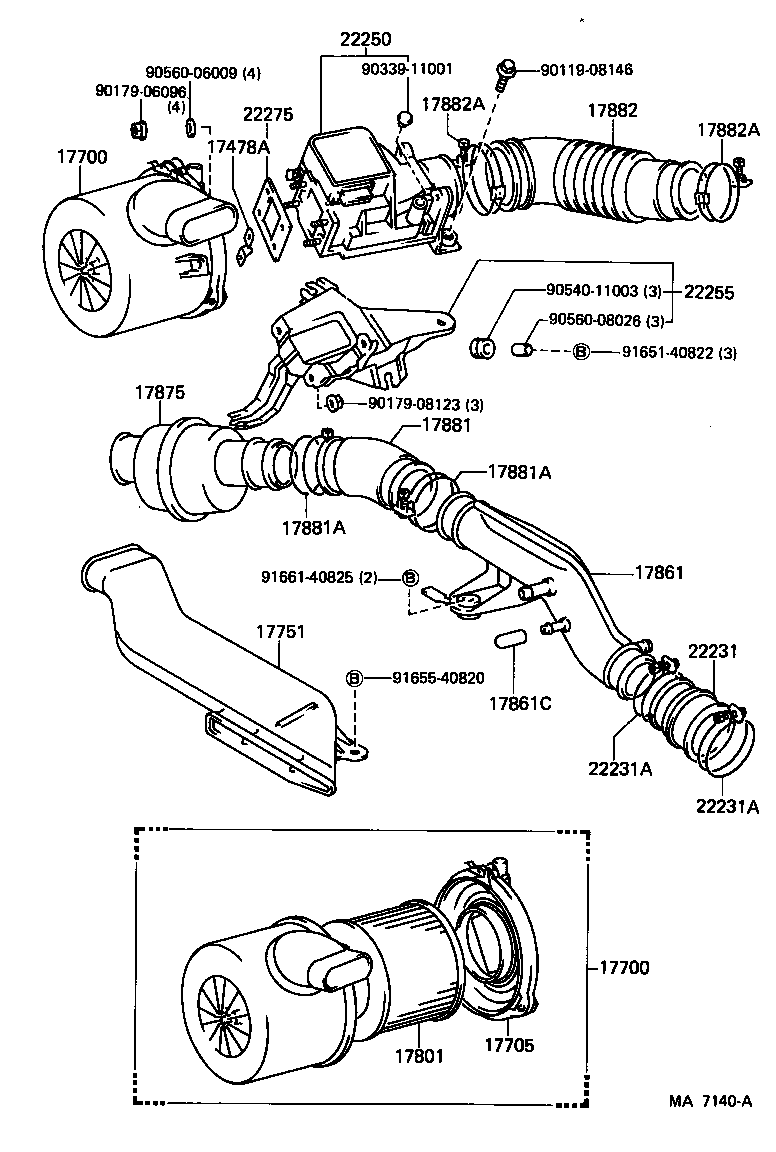 17705-43080 CAP SUB-ASSY, AIR CLEANER product image