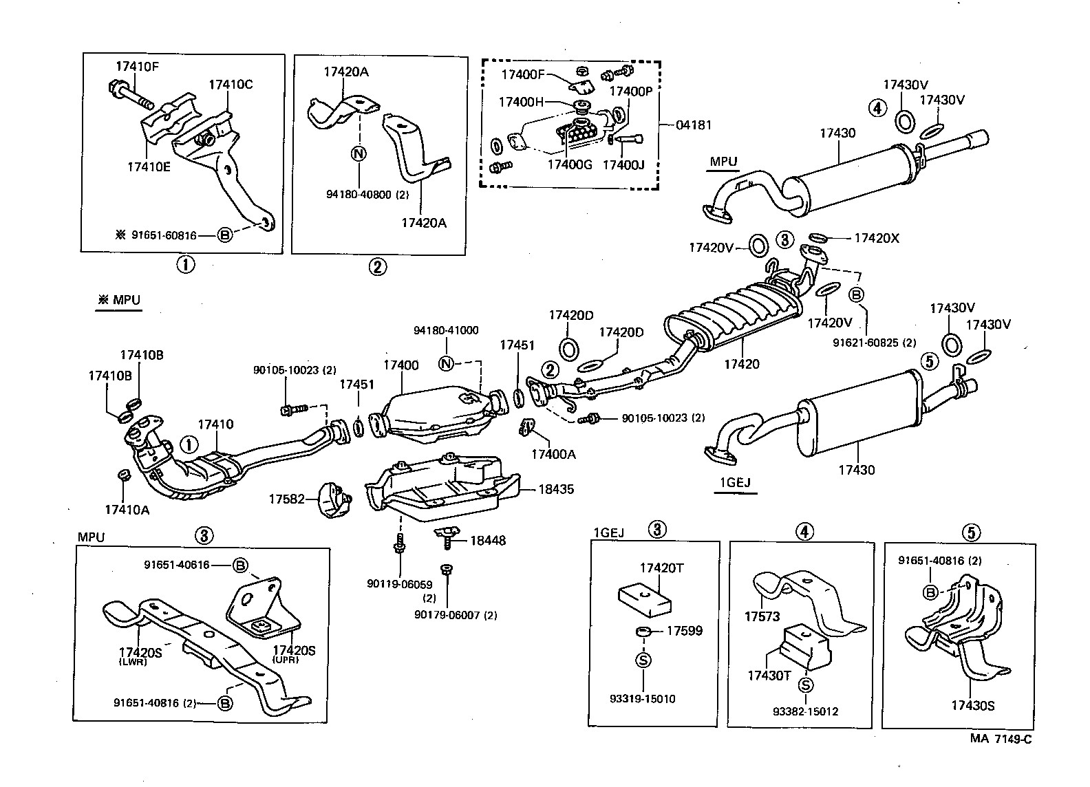 17430-54820 PIPE ASSY, EXHAUST, TAIL product image