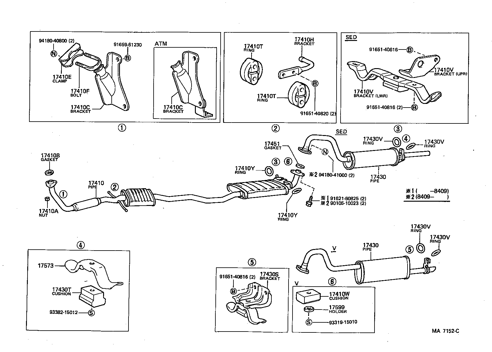 17430-54820 PIPE ASSY, EXHAUST, TAIL product image