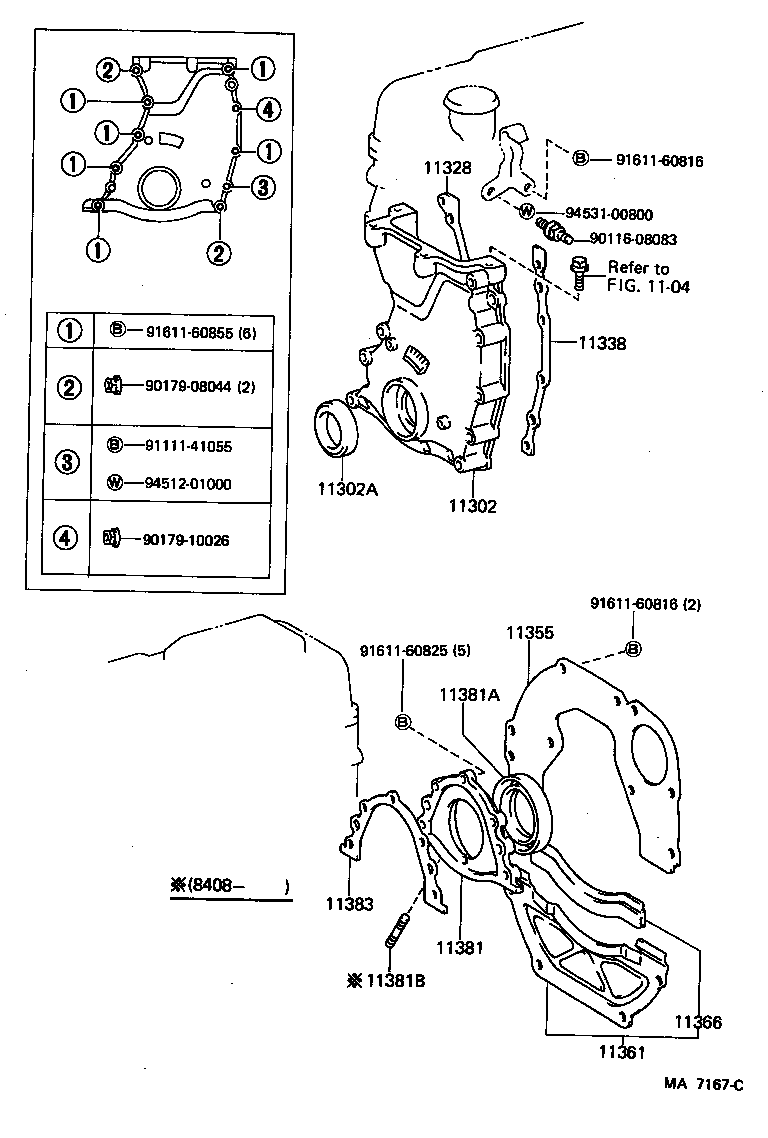 90116-08208 BOLT, STUD(FOR ENGINE REAR OIL SEAL RETAINER) product image