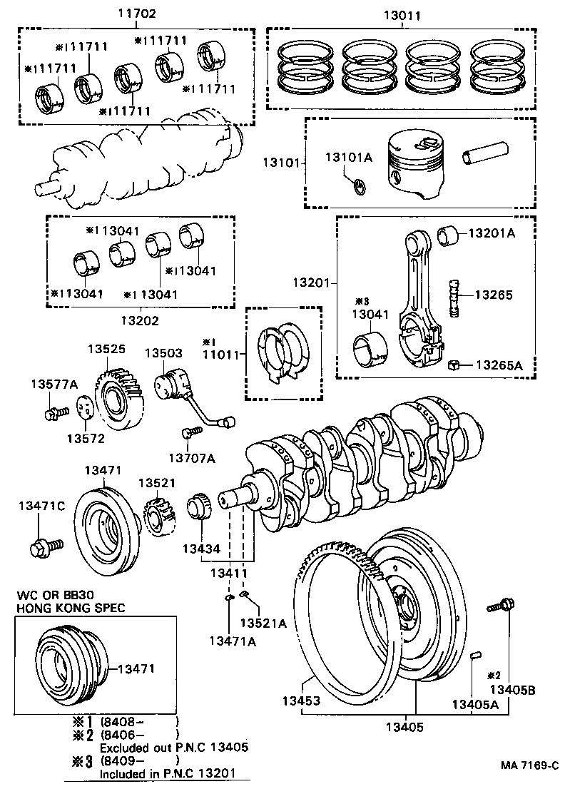 88451-36100 PULLEY, CRANKSHAFT, NO.2 product image