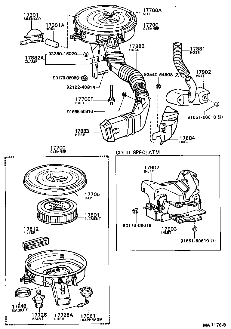 17700-72011 CLEANER ASSY, AIR product image
