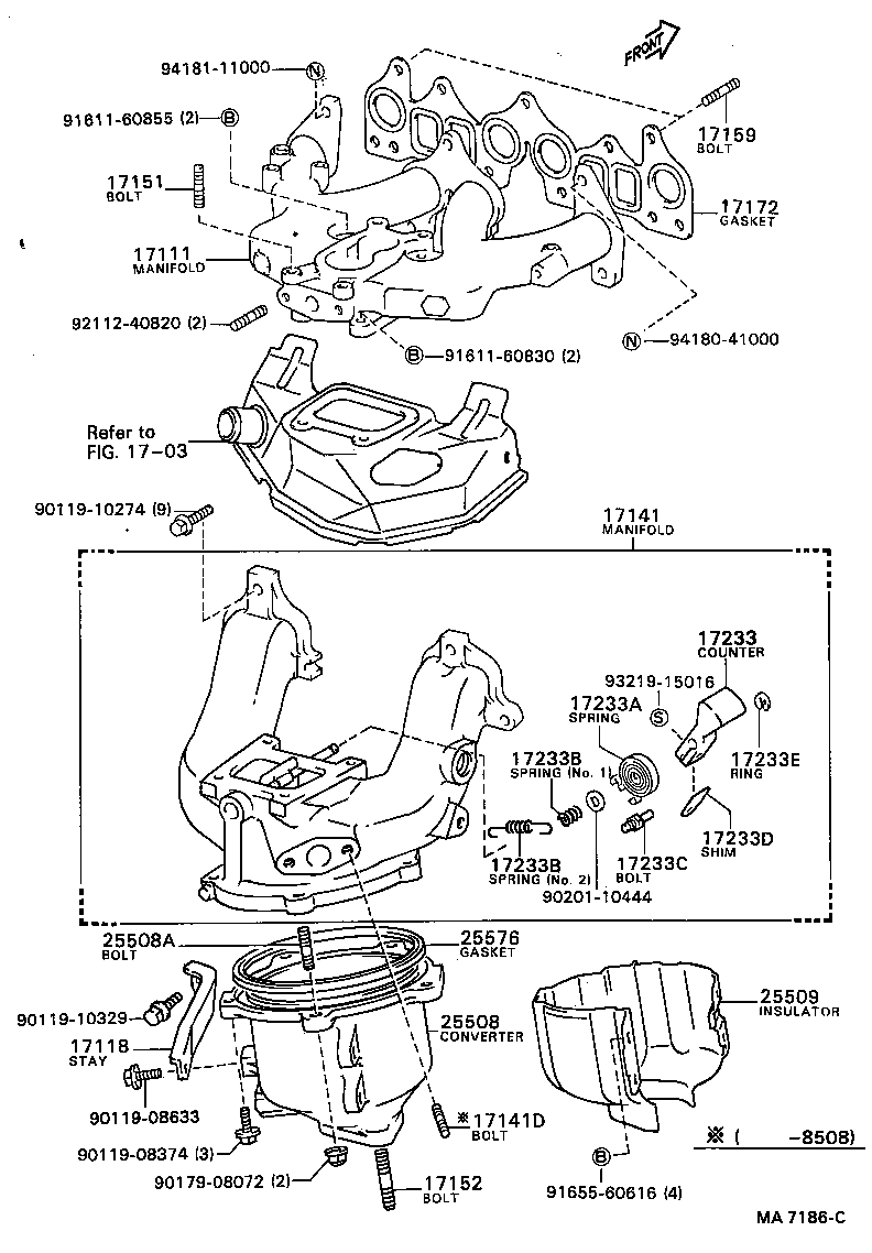 17111-63031 MANIFOLD, INTAKE product image