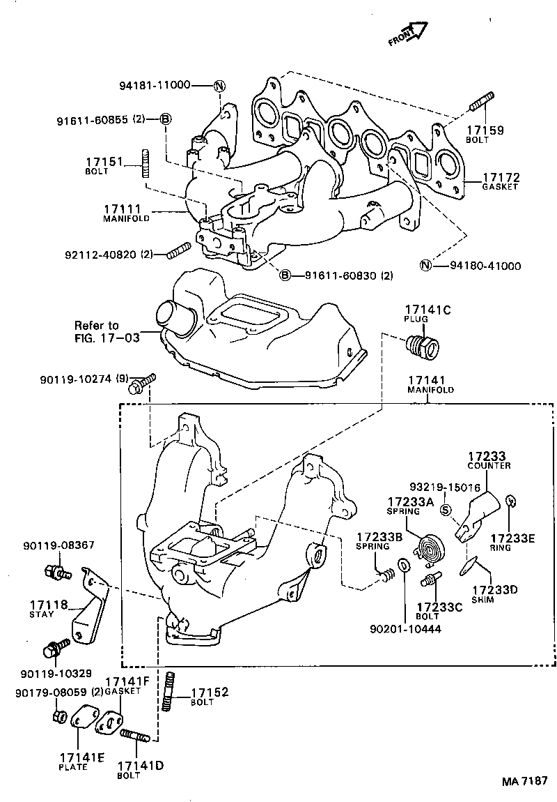 17111-63020 MANIFOLD, INTAKE product image