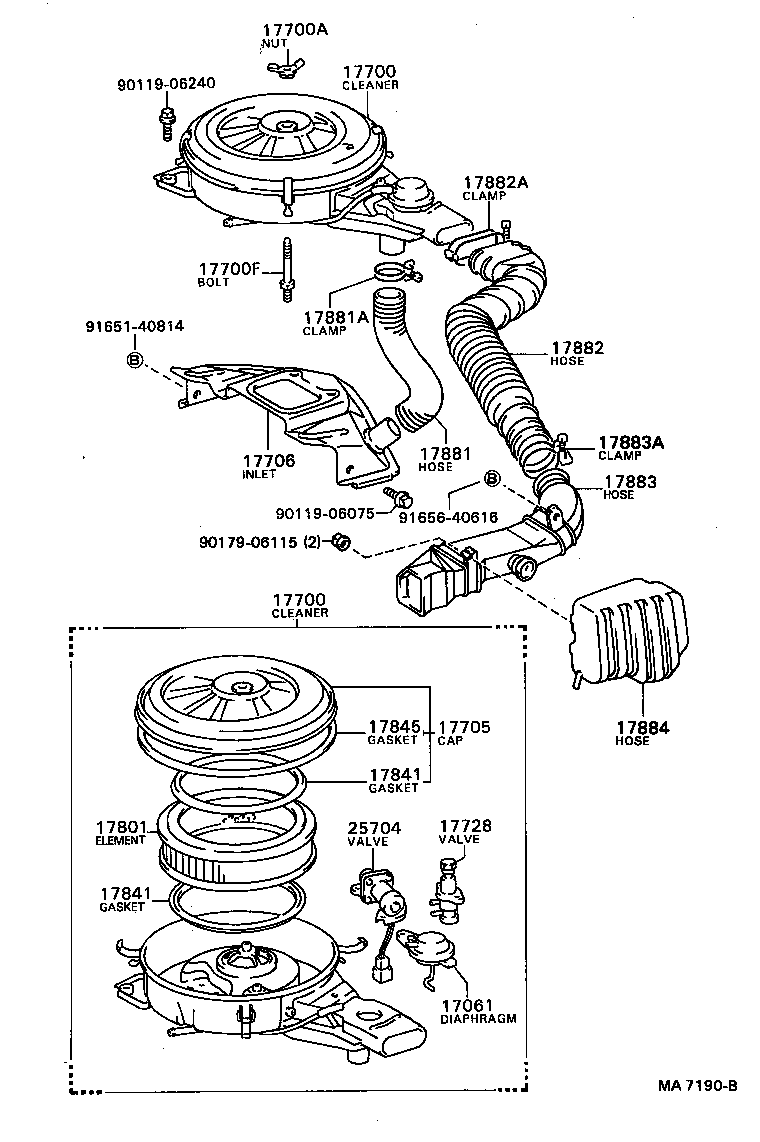 17700-63070 CLEANER ASSY, AIR product image
