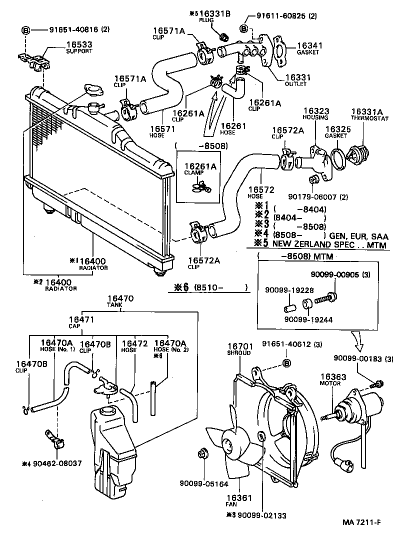 99555-00140 HOSE, WATER BY-PASS, NO.3 product image