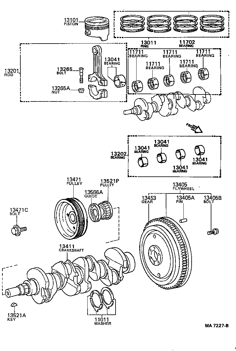 13101-88362 PISTON SUB-ASSY, W/PIN product image