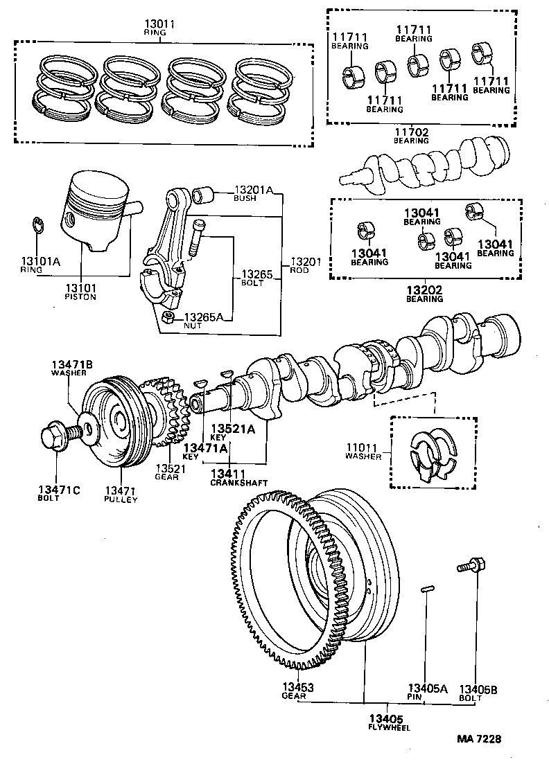 88451-14030 PULLEY, CRANKSHAFT, NO.2 product image