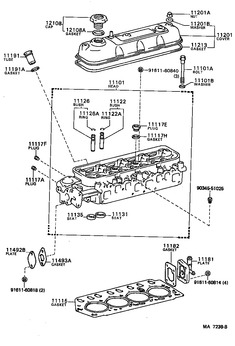 92122-61080 BOLT, STUD(FOR WATER OUTLET) product image