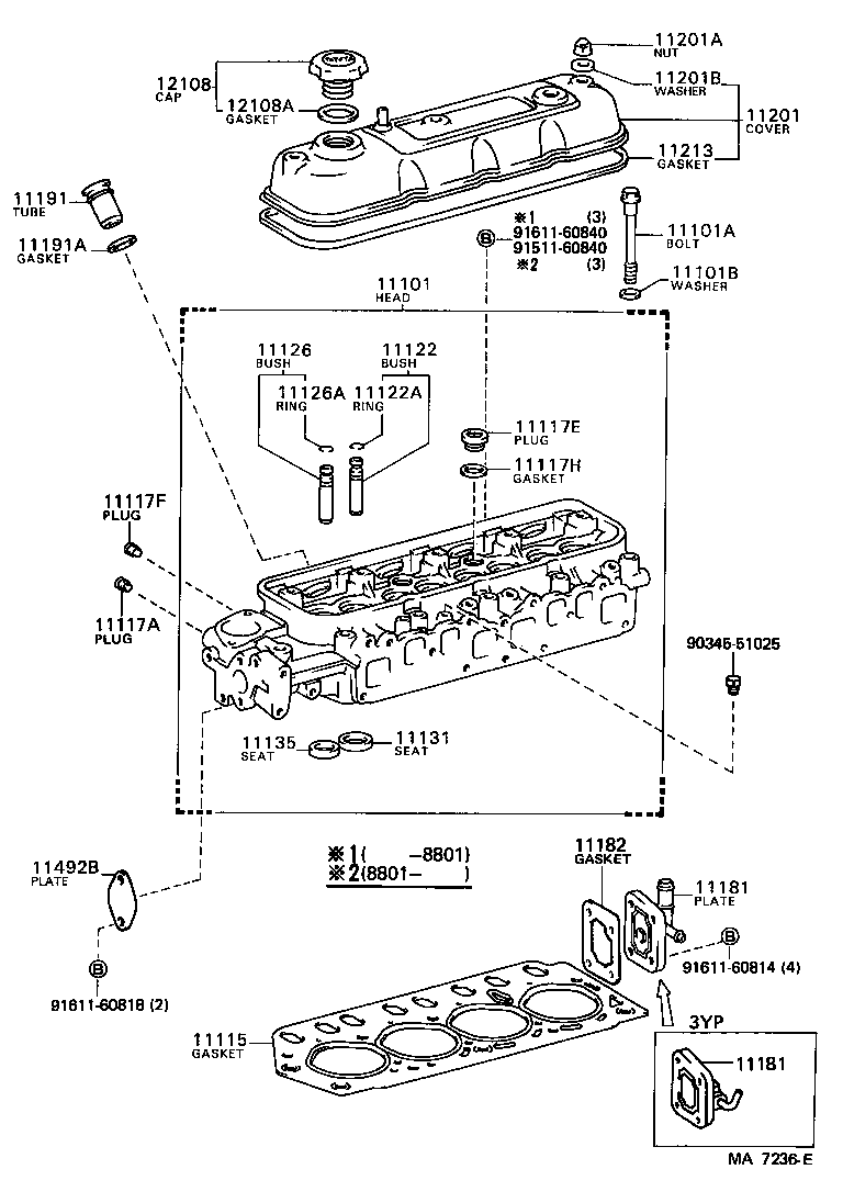11201-70070 COVER SUB-ASSY, CYLINDER HEAD product image