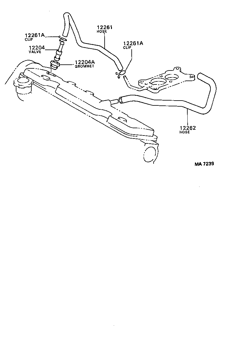 12262-63010 HOSE, VENTILATION, NO.2 product image