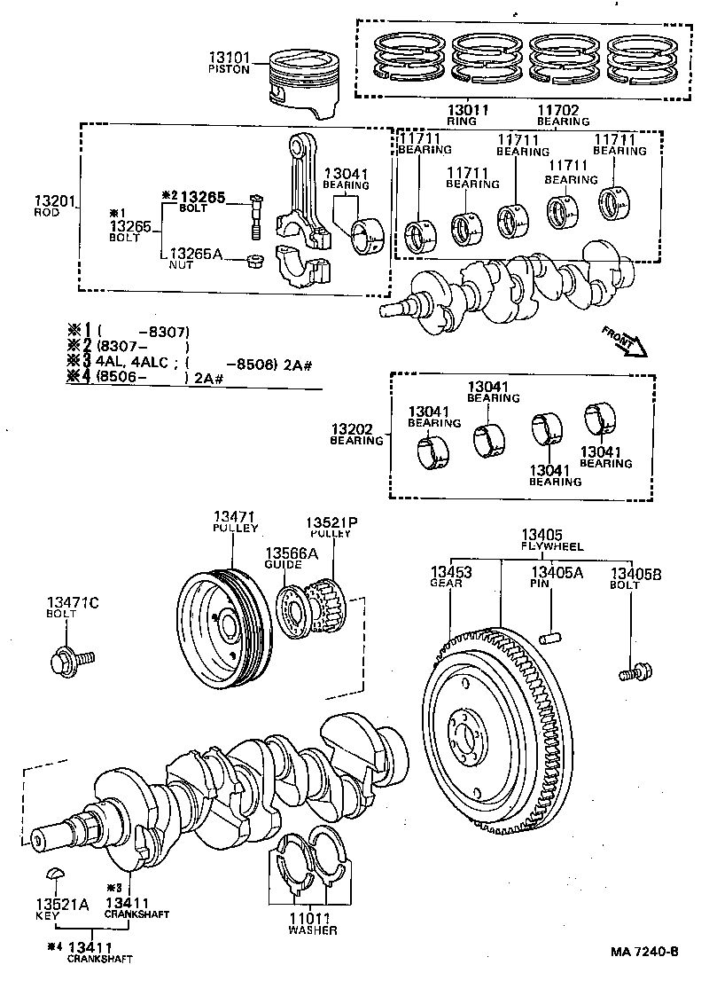 88451-12031 PULLEY, CRANKSHAFT, NO.2 product image