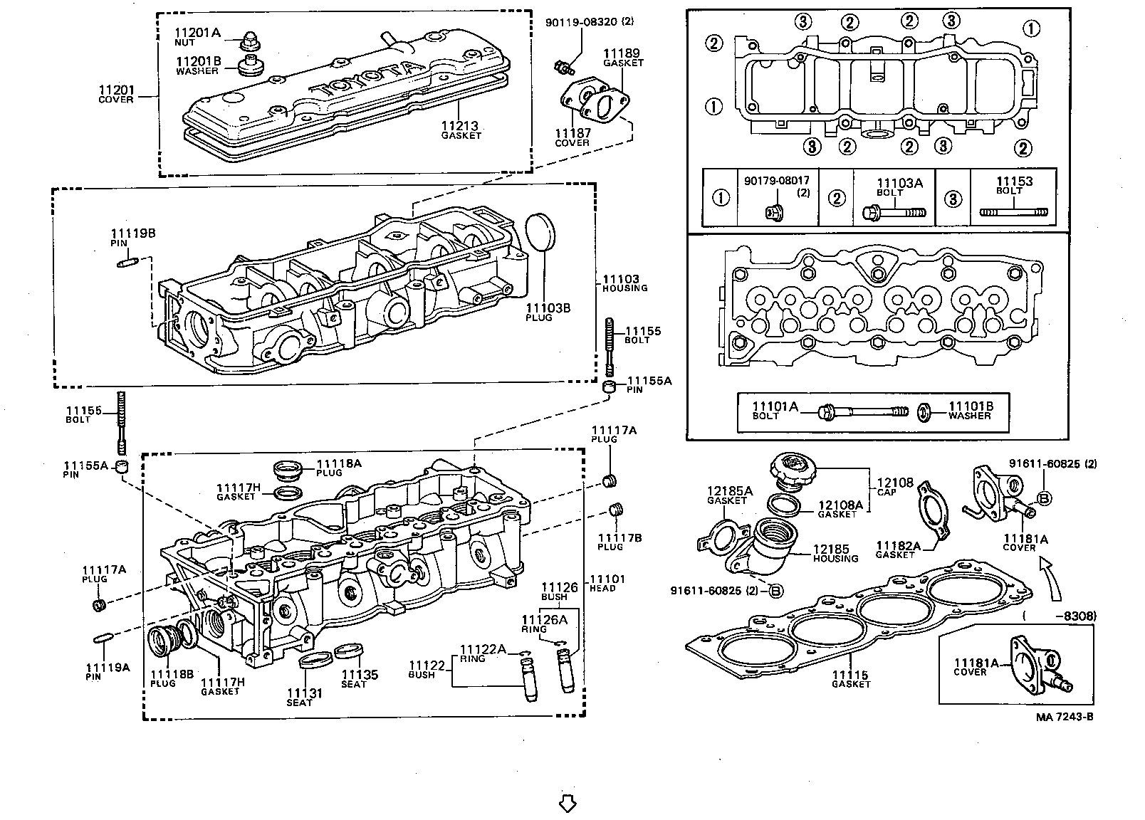 11101-72010 HEAD SUB-ASSY, CYLINDER product image