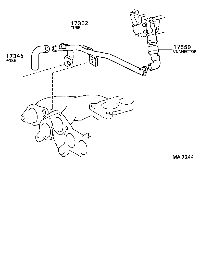 17342-63030 HOSE, NO.5(FOR AIR INJECTION SYSTEM) product image
