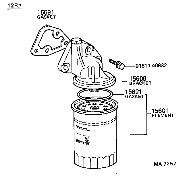 15609-31030 BRACKET SUB-ASSY, OIL FILTER product image
