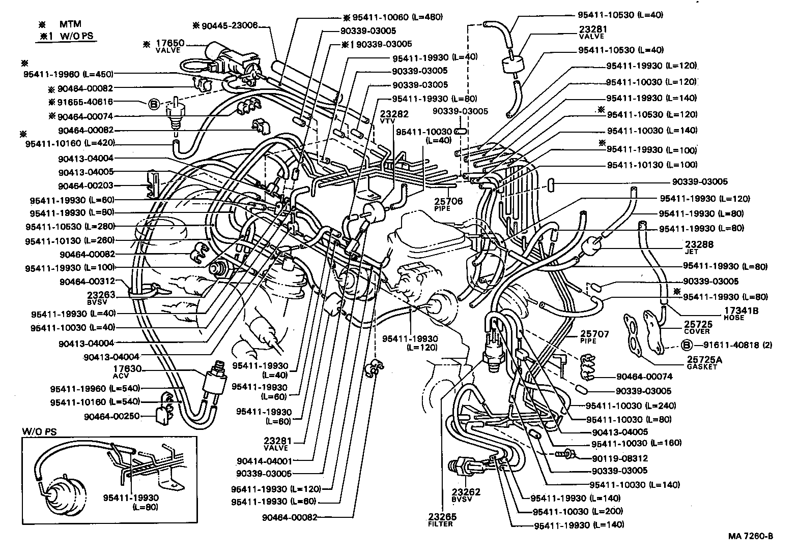 17343-63010 HOSE, NO.1(FOR AIR INJECTION SYSTEM) product image
