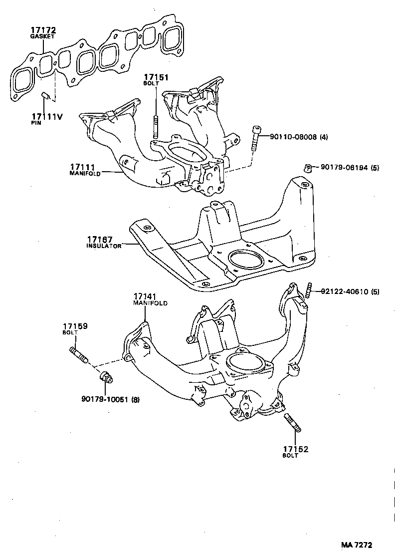 17101-67010 MANIFOLD, INTAKE product image