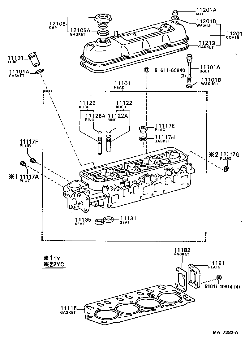 11101-71020 HEAD SUB-ASSY, CYLINDER product image