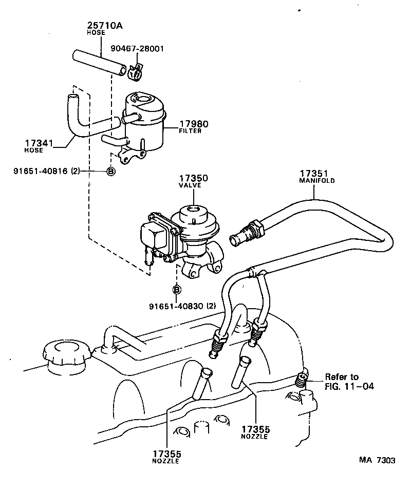 17341-71010 HOSE, NO.1(FOR AIR INJECTION SYSTEM) product image