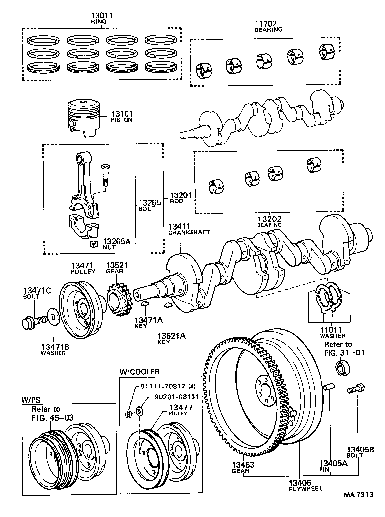 13101-88261 PISTON SUB-ASSY, W/PIN product image