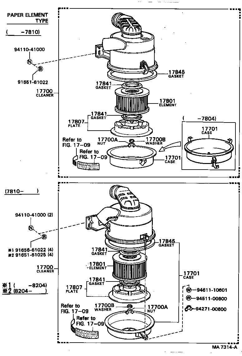 17700-44520 CLEANER ASSY, AIR product image