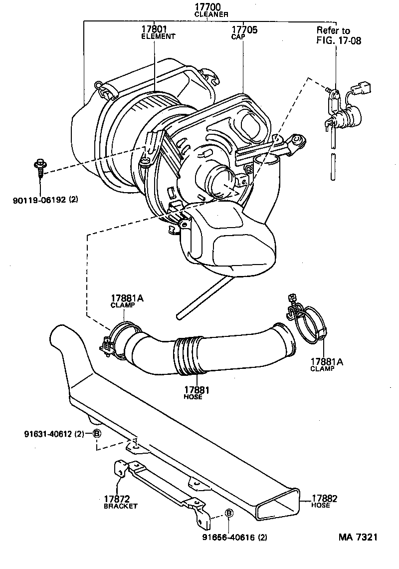17700-72011 CLEANER ASSY, AIR product image