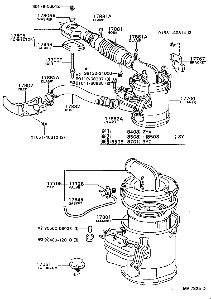 17705-64020 CAP SUB-ASSY, AIR CLEANER product image