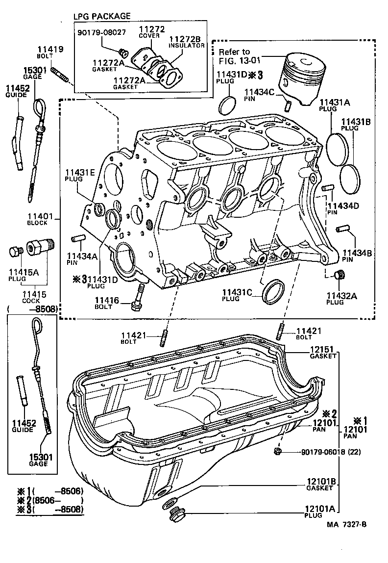 11401-69128 BLOCK SUB-ASSY, CYLINDER product image