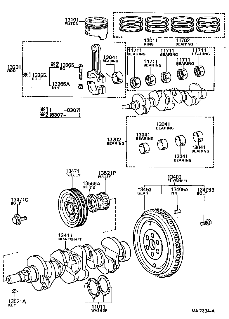 90105-10045 BOLT, FLYWHEEL SETTING product image