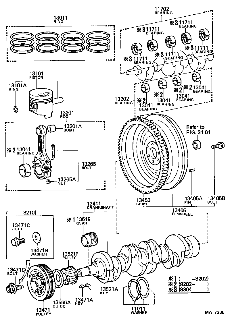 11705-44040 BEARING SET, CRANKSHAFT product image