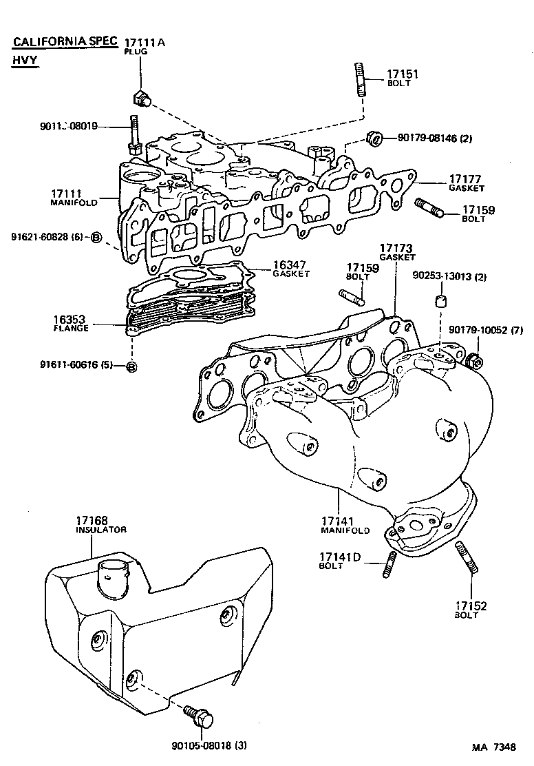 17111-38041 MANIFOLD, INTAKE product image