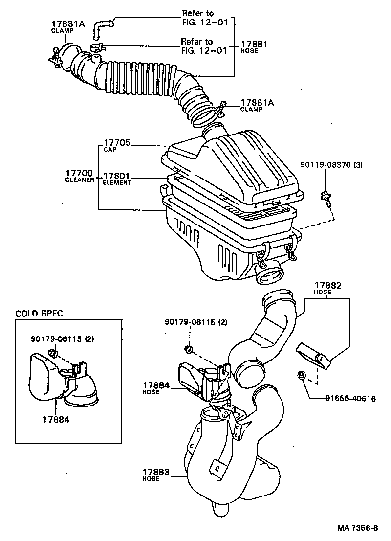 17700-63070 CLEANER ASSY, AIR product image