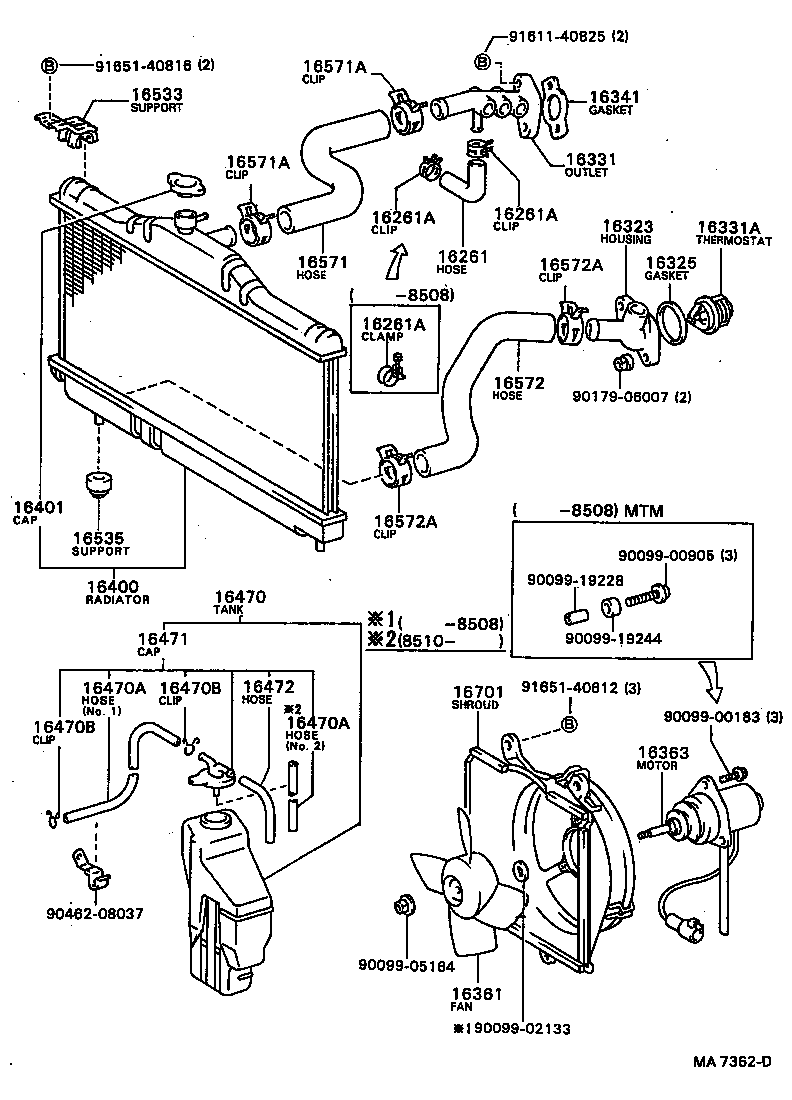 16400-64170 RADIATOR ASSY product image
