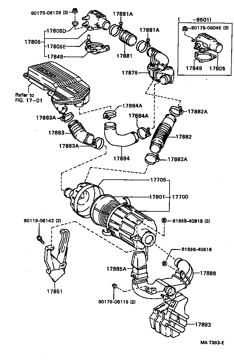 17700-63070 CLEANER ASSY, AIR product image