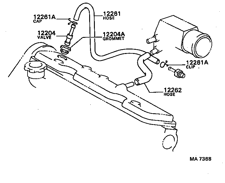 12263-62010 HOSE, VENTILATION, NO.3 product image