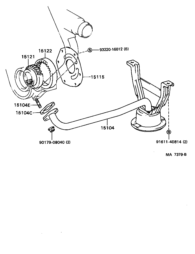 15104-54060 STRAINER SUB-ASSY, OIL product image