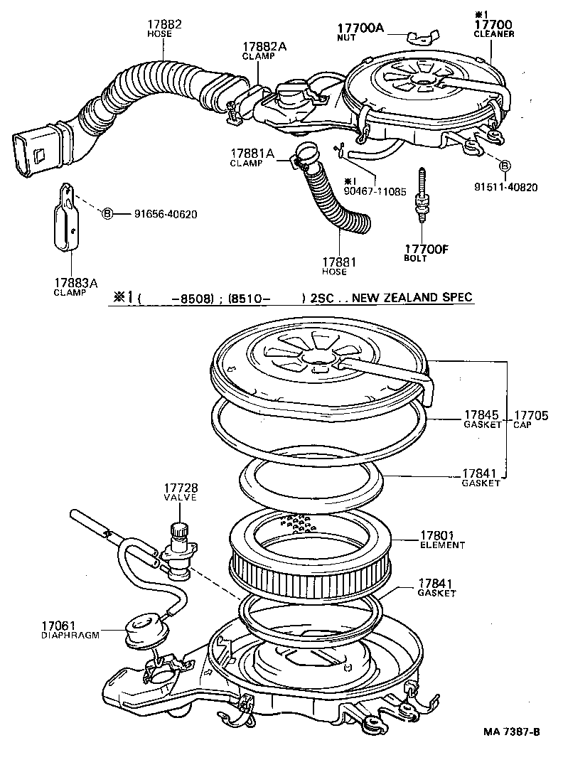 17700-64020 CLEANER ASSY, AIR product image