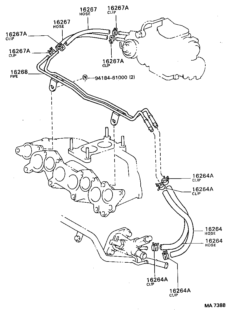 16363-64020 MOTOR, COOLING FAN product image