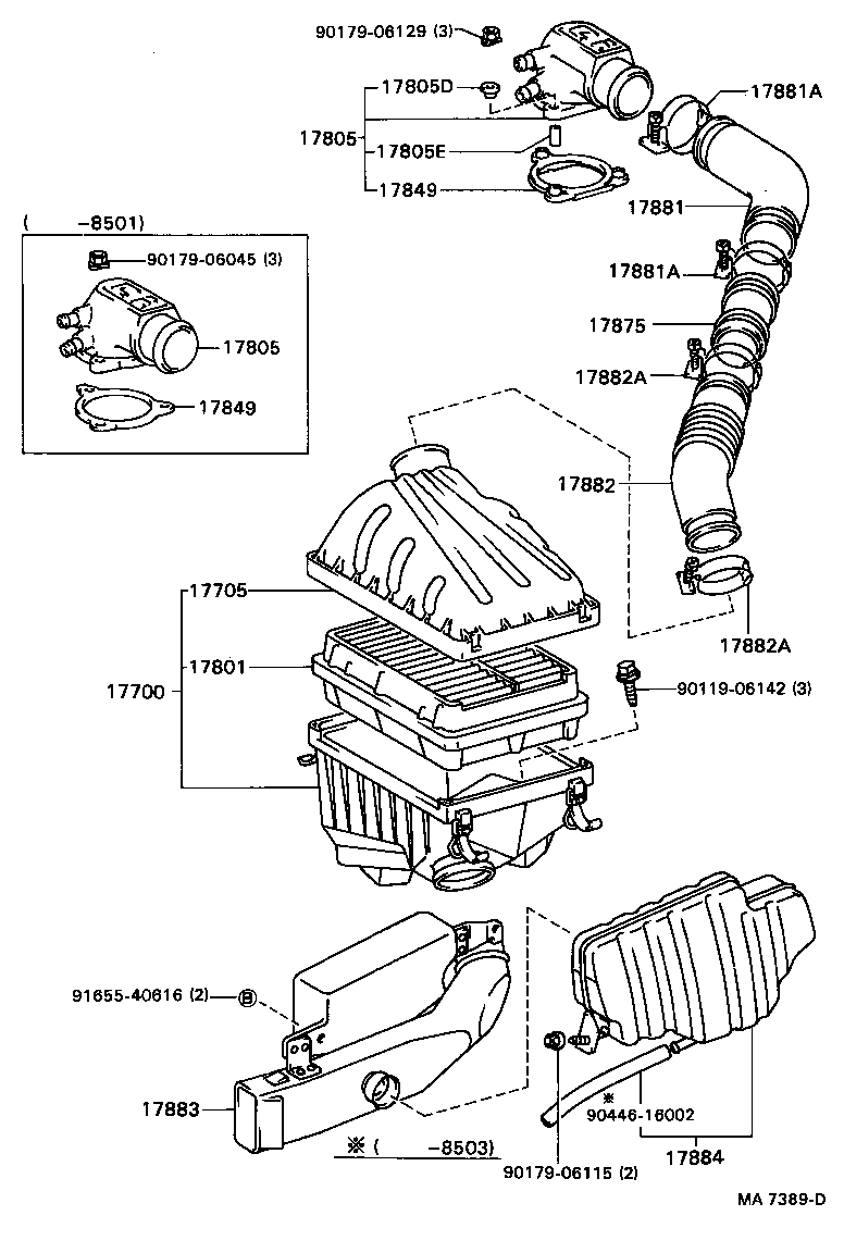 17705-74031 CAP SUB-ASSY, AIR CLEANER product image