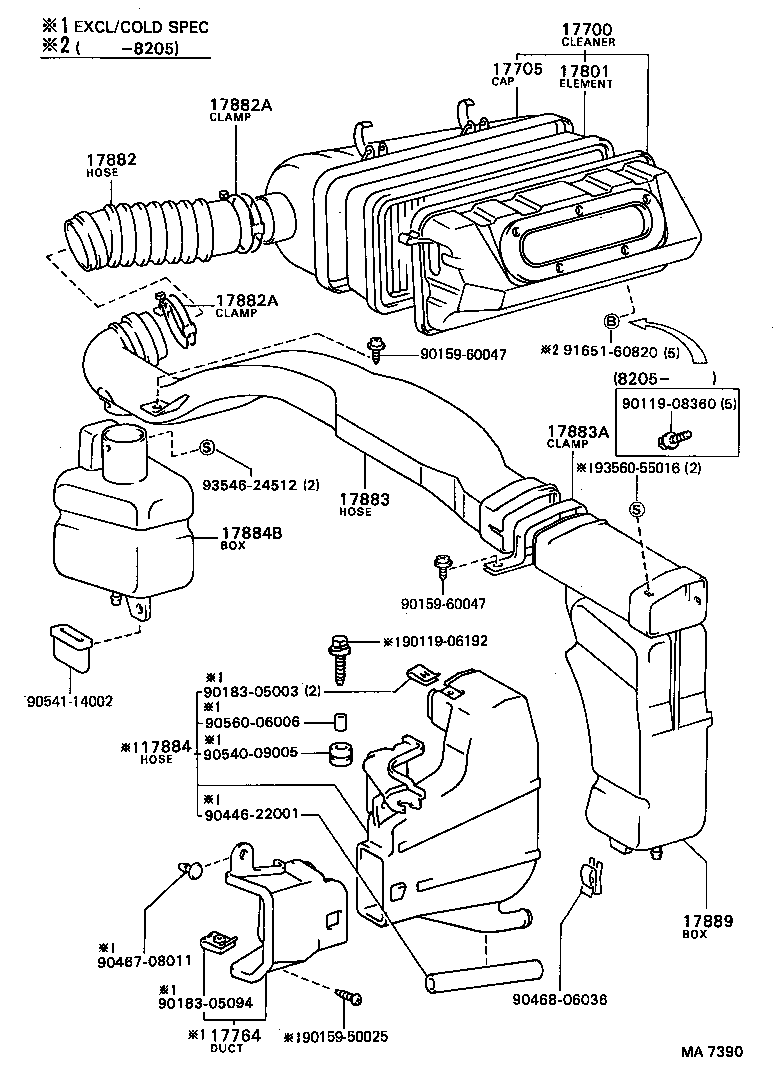 17700-72011 CLEANER ASSY, AIR product image