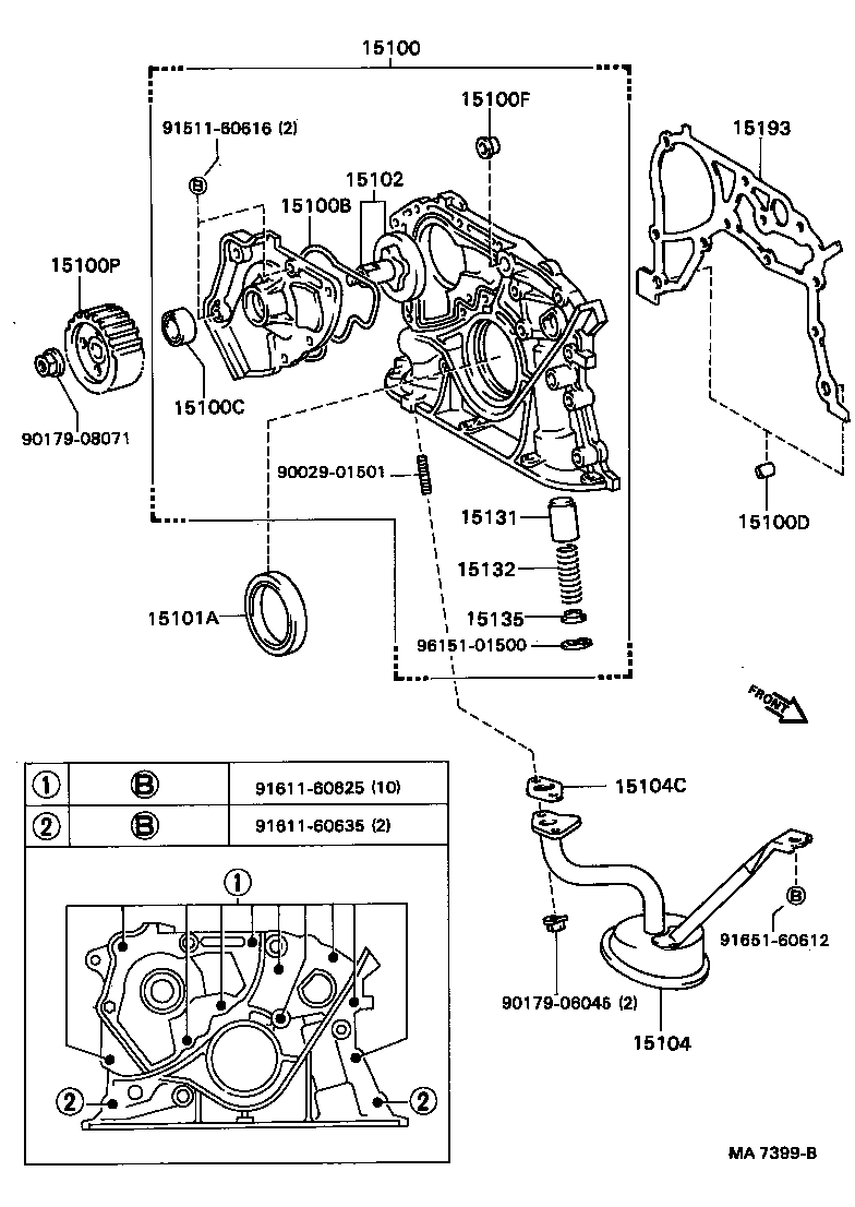 Toyota 15100-88380 PUMP ASSY, OIL