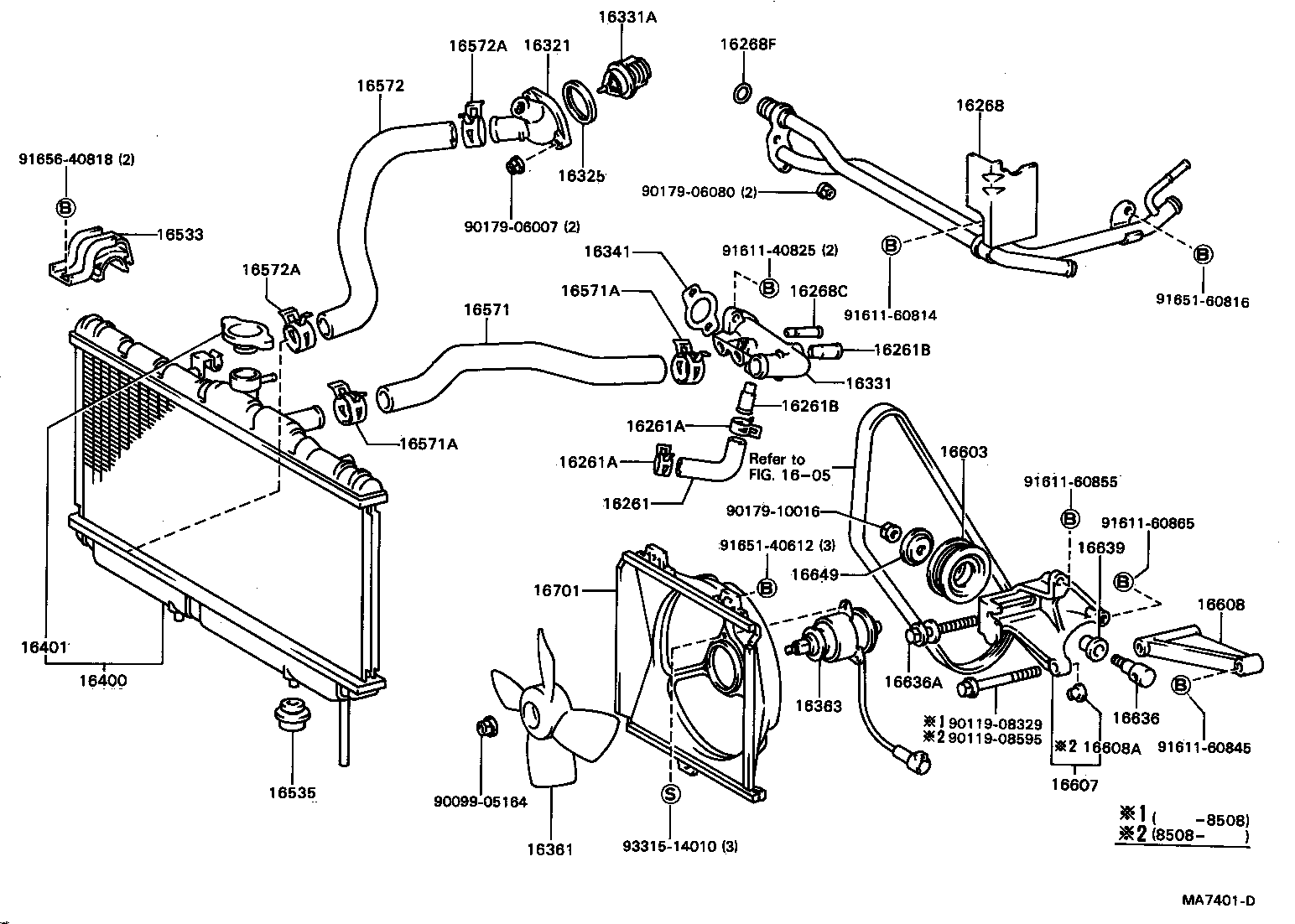 16572-74020 HOSE, RADIATOR, OUTLET product image