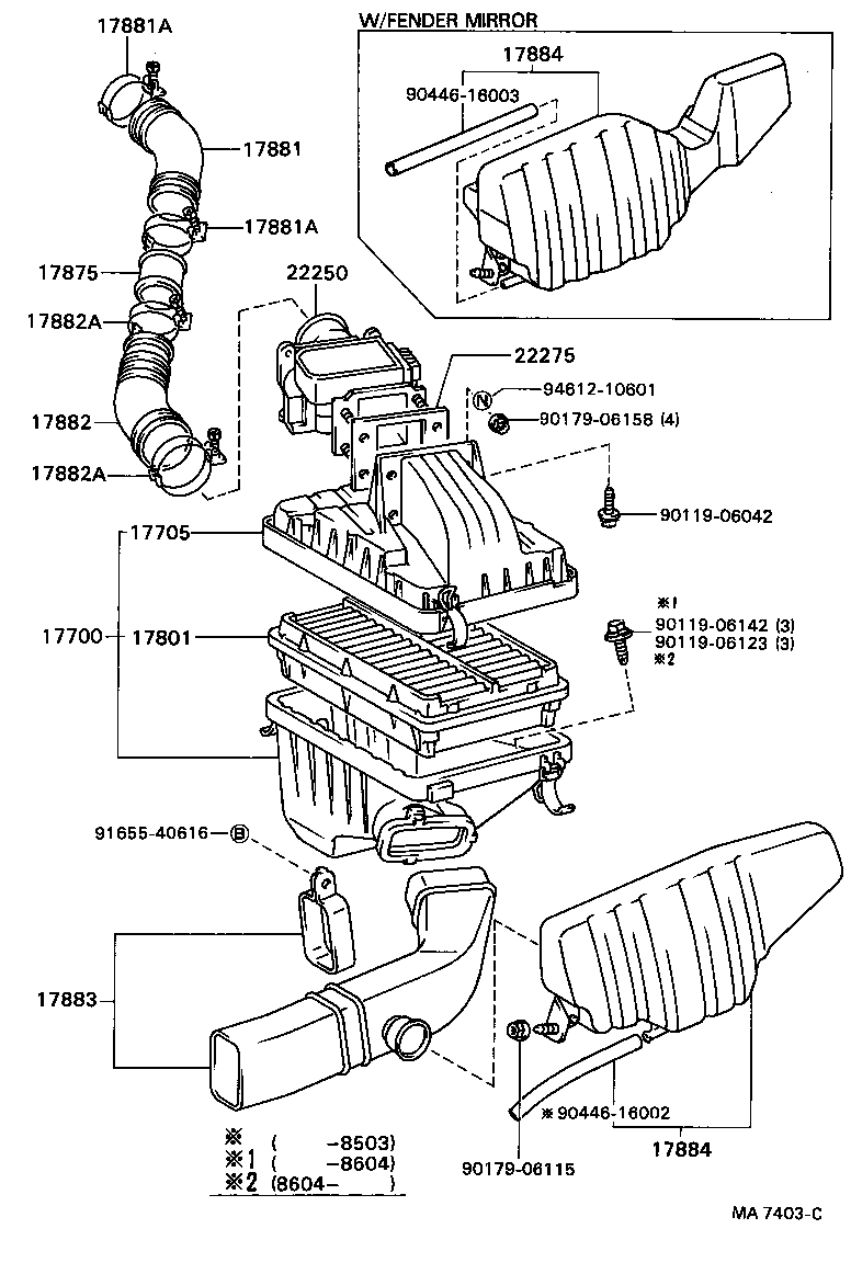 17705-74031 CAP SUB-ASSY, AIR CLEANER product image