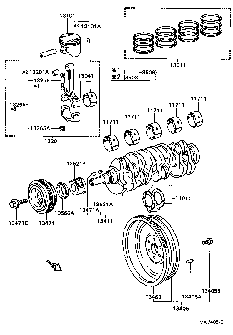 13101-88360 PISTON SUB-ASSY, W/PIN product image