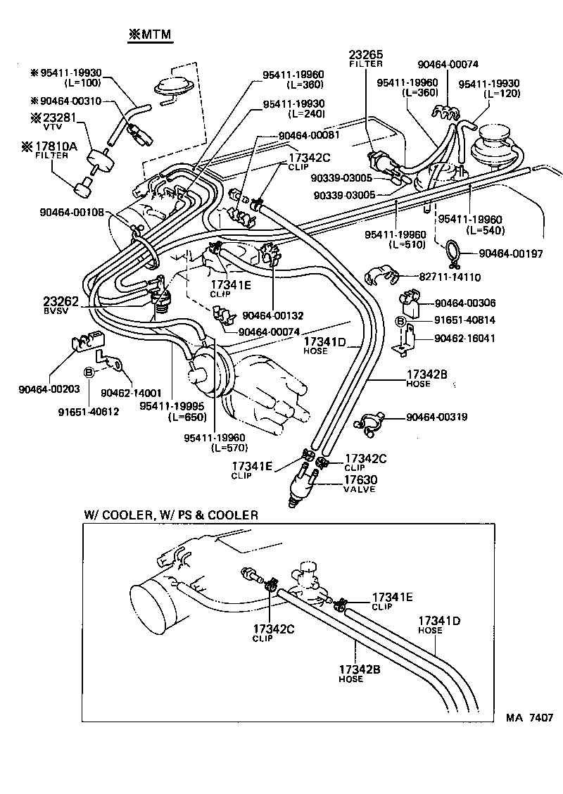 17303-35131 PIPE SUB-ASSY, AIR, NO.1 product image
