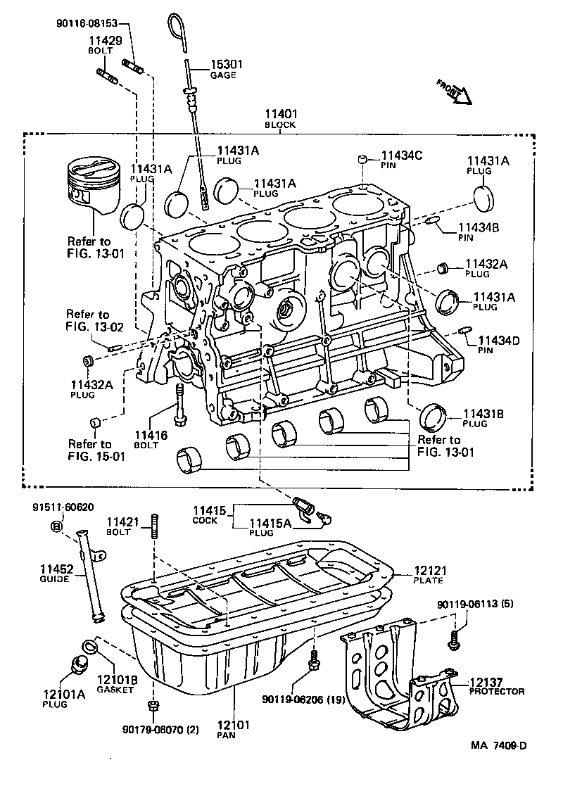 11401-19255 BLOCK SUB-ASSY, CYLINDER product image