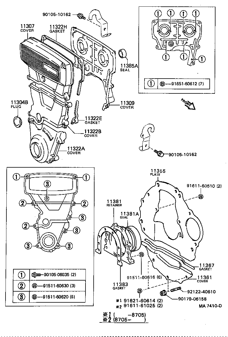 90950-05148 PLUG, HOLE(FOR REAR END PLATE) product image
