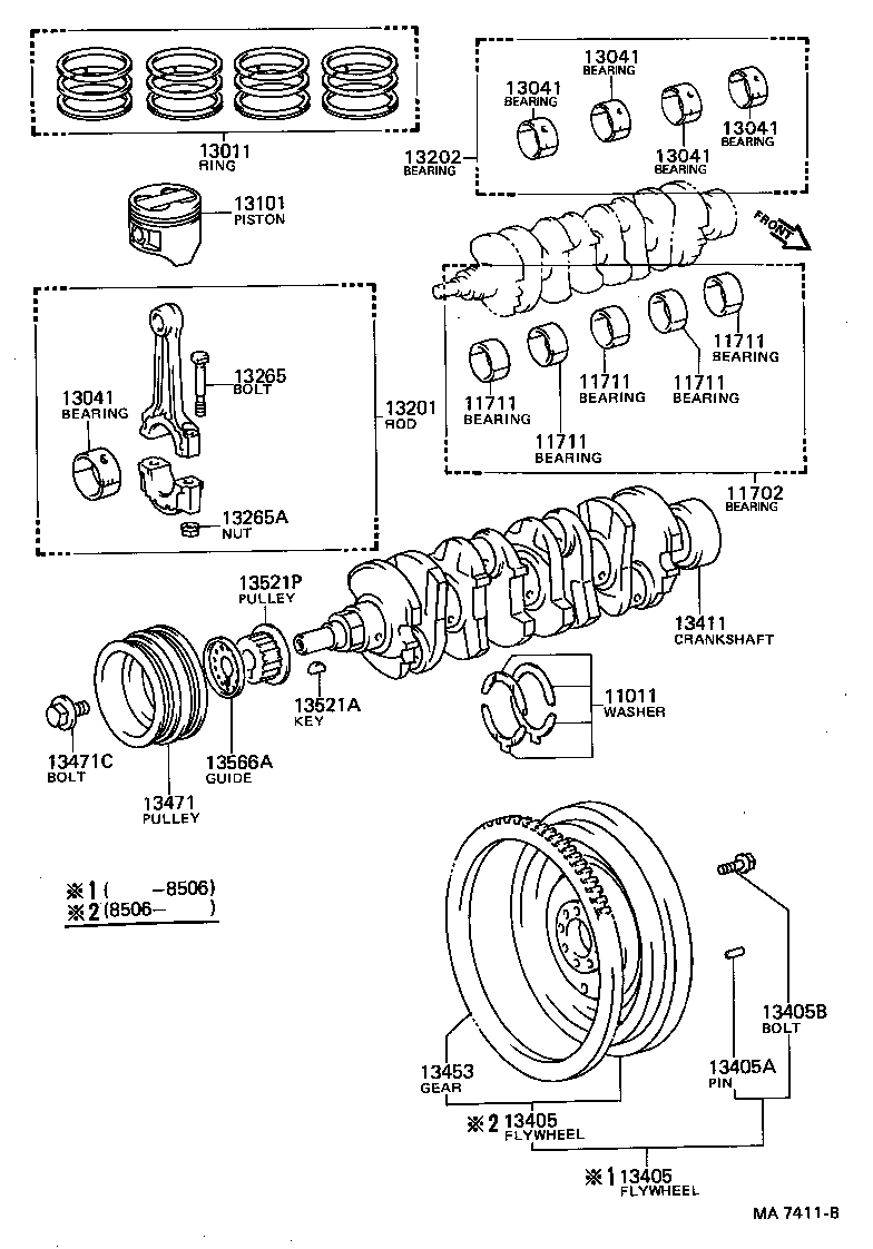 13405-19125 FLYWHEEL SUB-ASSY product image
